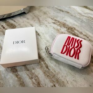 Dior Miss Dior White and Pink Pouch. GWP. New in box